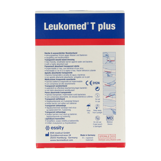 Leukomed Transparant wondverband T plus 5cm x 7.2cm 5 Stuks