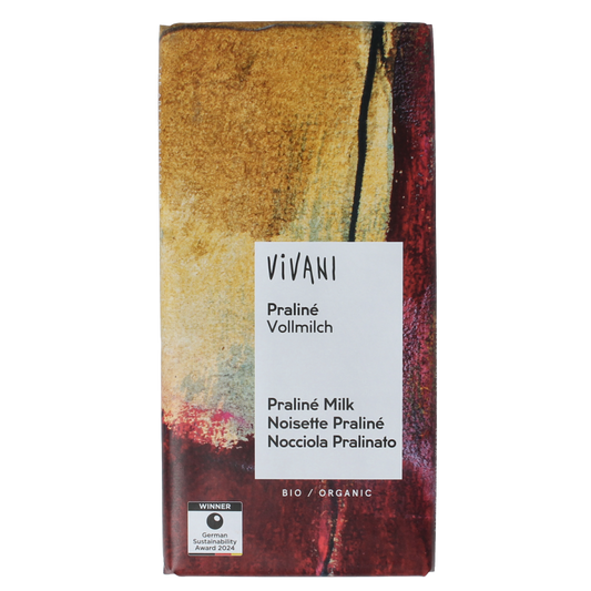 Vivani Chocolade melk praline nougat bio 100 Gram