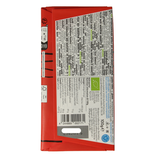 Vivani Chocolade puur met marsepein & amaretto bio 100 Gram