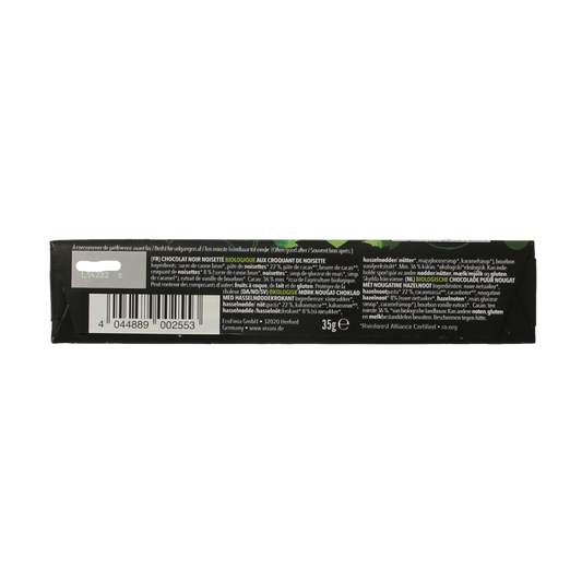Vivani Chocolate To Go dark nougat croccante bio 35.00 Gram