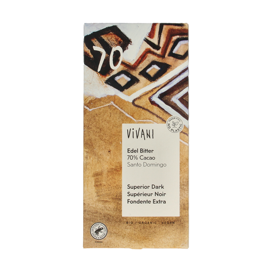 Vivani Chocolade puur superieur 70% Santo Domingo bio 100 Gram