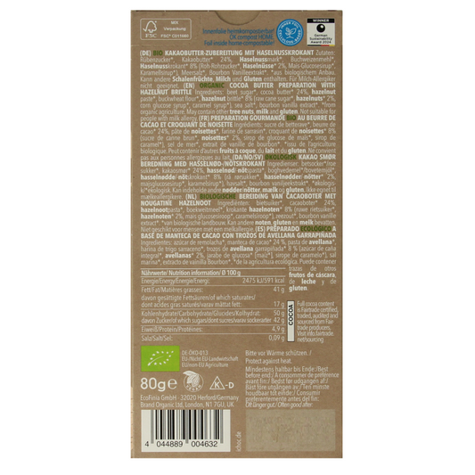 Ichoc White nougat crisp vegan bio 80 Gram