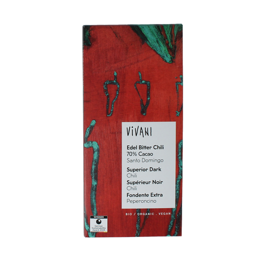 Vivani Superior dark Chili 70% bio 80 Gram