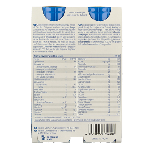 Fresubin Energy drink tropische vruchten 200ml 4 Stuks