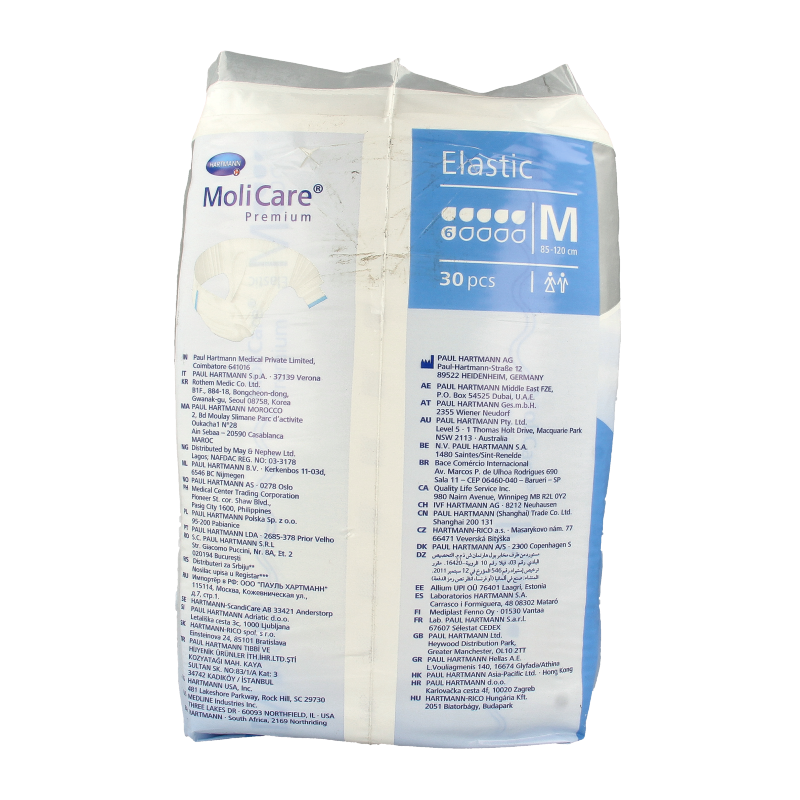 Molicare Premium elastic plus M 6 druppels 30 Stuks