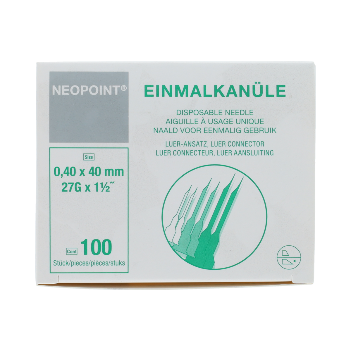 Neopoint Neopoint injectie naald 0.40X 40MM 100.00 Stuks