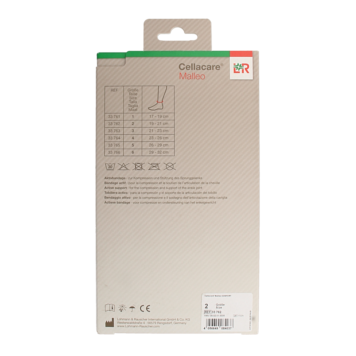 Cellacare Malleo comfort enkelbandage maat 2 1.00 Stuks