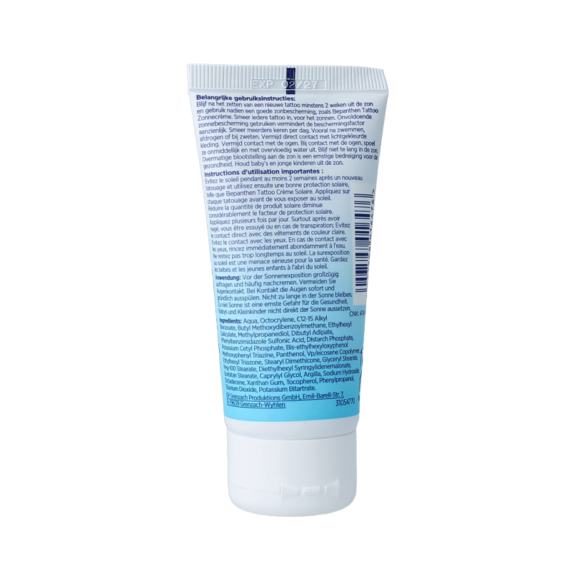 Bepanthen Tattoo zonnecreme SPF50+ 50 Milliliter