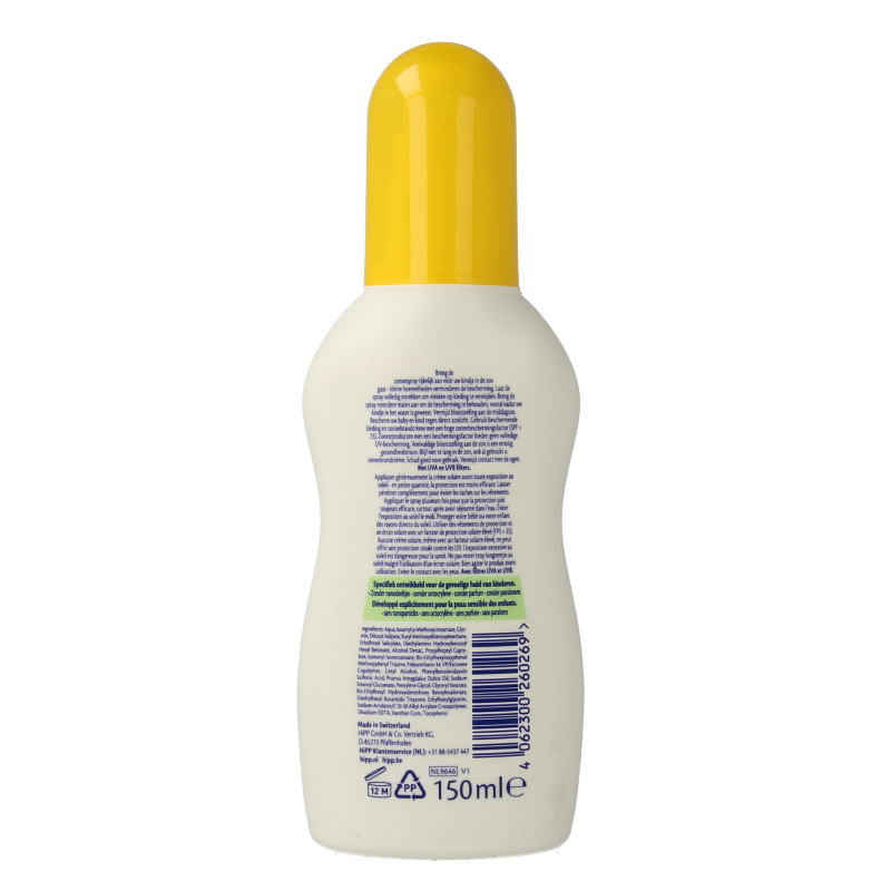 Hipp Baby soft zonnespray voor kinderen 150 Milliliter