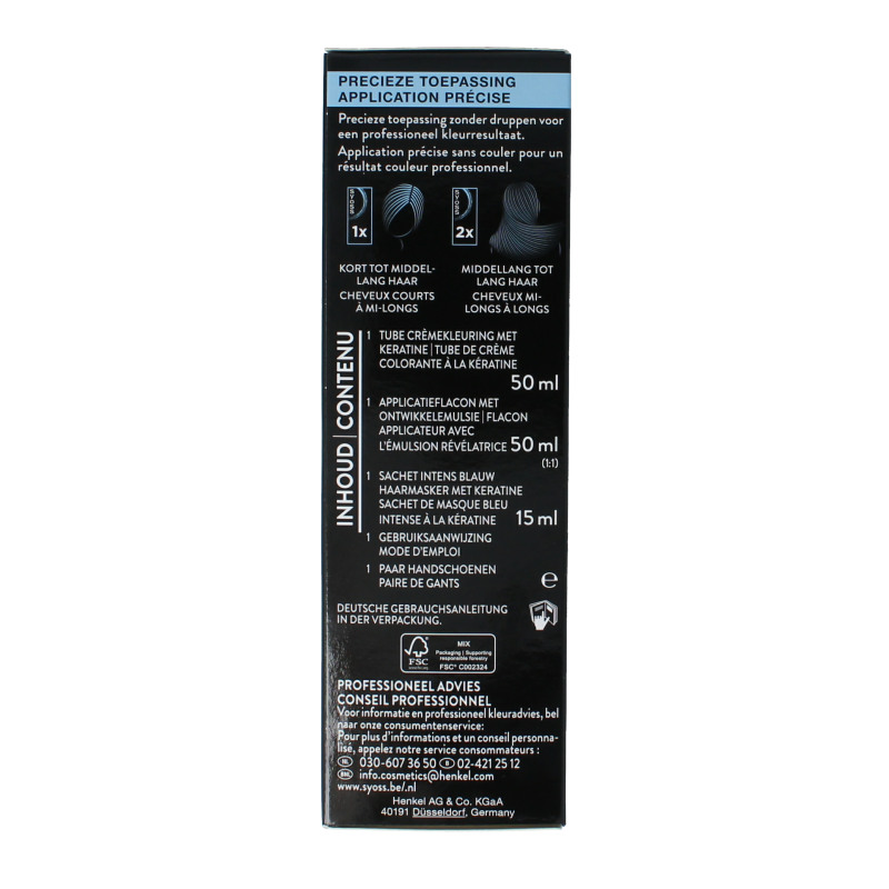 Syoss Permanent cool color 5-95 lichtbruin 1 Set