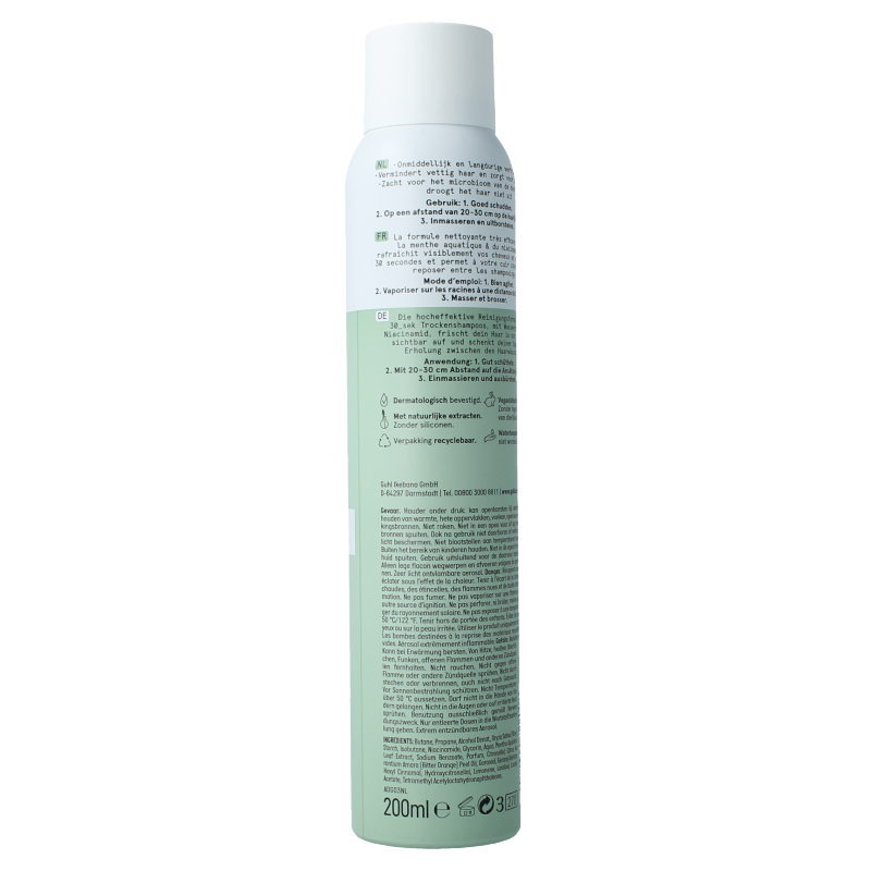 Guhl Droogshampoo 30sec pure frisheid 200 Milliliter