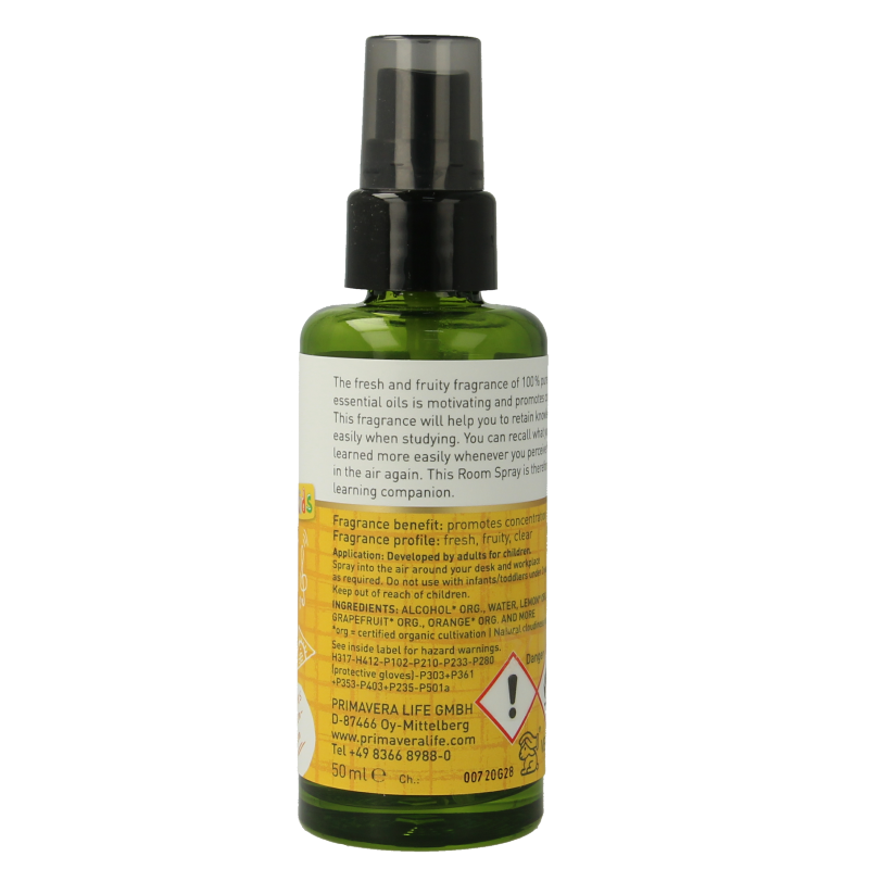Primavera Organic roomspray focus & learn bio 50 Milliliter