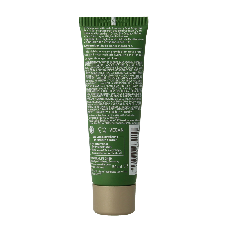 Primavera Relaxing hand cream 50 Milliliter