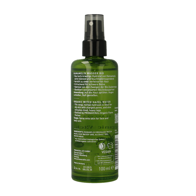 Primavera Witch hazel water bio 100 Milliliter