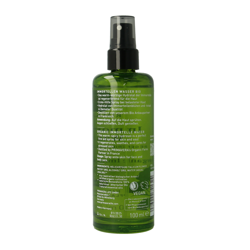 Primavera Immortelle water bio 100 Milliliter