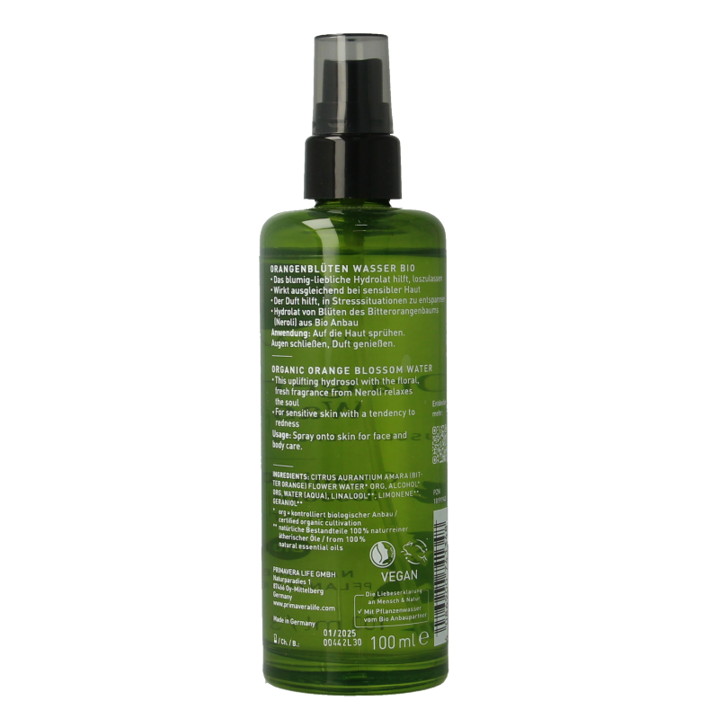Primavera Orange blossom water bio 100 Milliliter