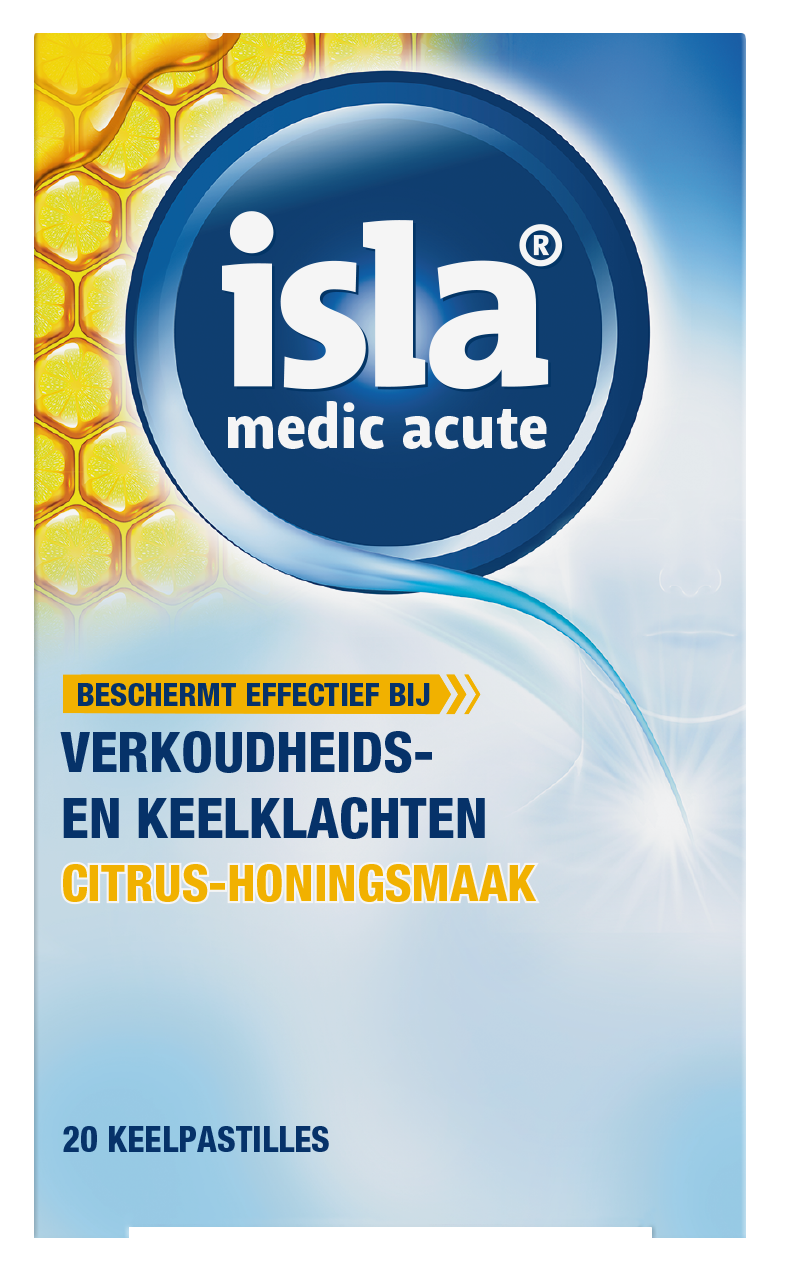 Isla Medic acute citrus honing keelpastilles 20 Pastilles