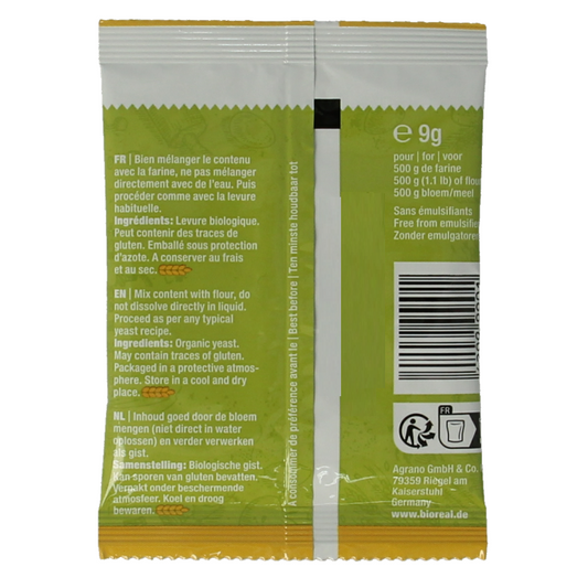 Bioreal Gist gedroogd bio 9 Gram