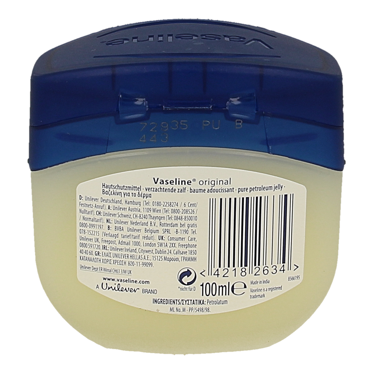 Vaseline Petroleum jelly creme 85.00 Gram