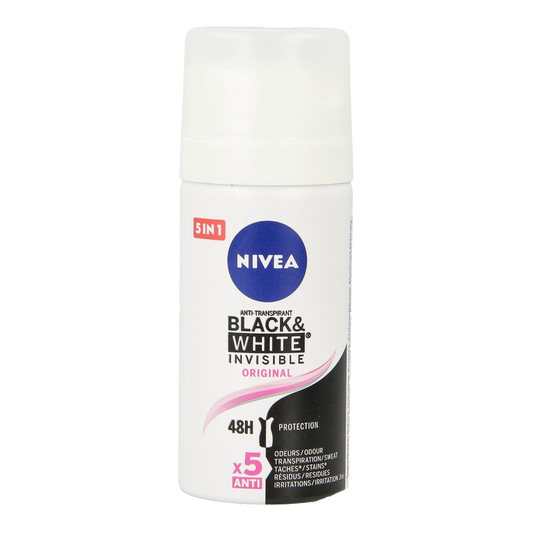 Nivea Deodorant spray black & white invisible  mini 35 Milliliter