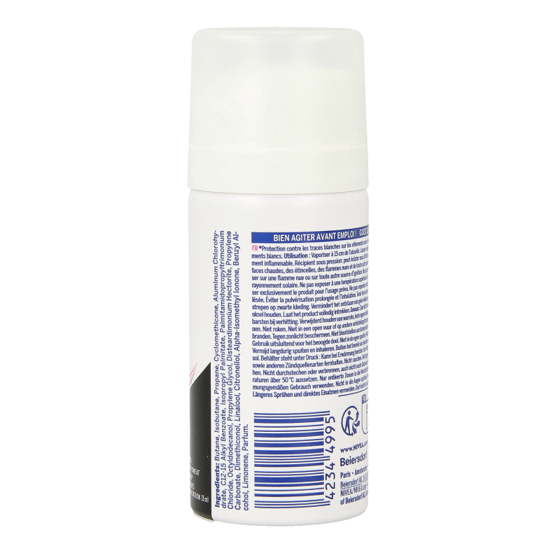 Nivea Deodorant spray black & white invisible  mini 35 Milliliter