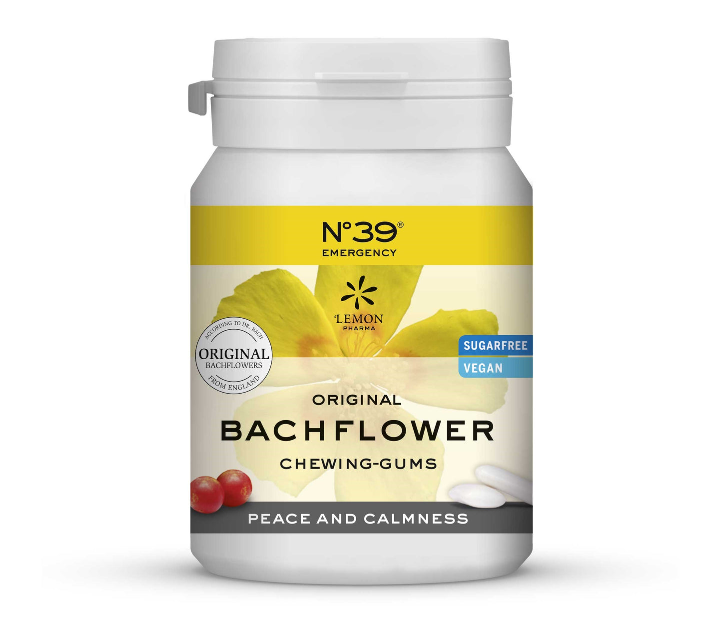 Bach Bloesem Bach Bloesem kauwgom nr. 39 rust en ontspanning 40 Stuks