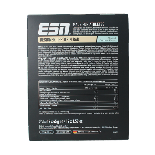 ESN Almond coconut bar 45g 12 Stuks