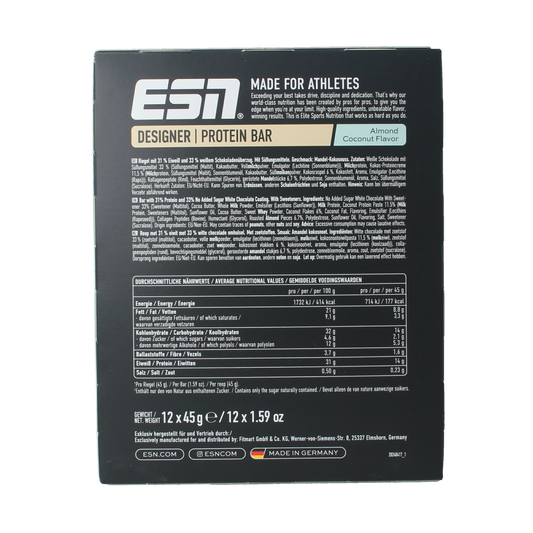 ESN Almond coconut bar 45g 12.00 Stuks