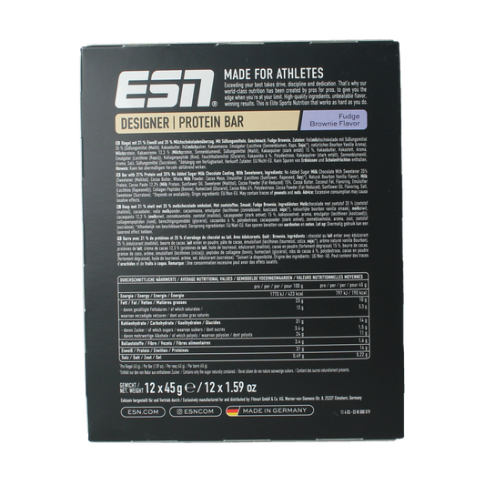 ESN Fudge brownie bar 45g 12.00 Stuks