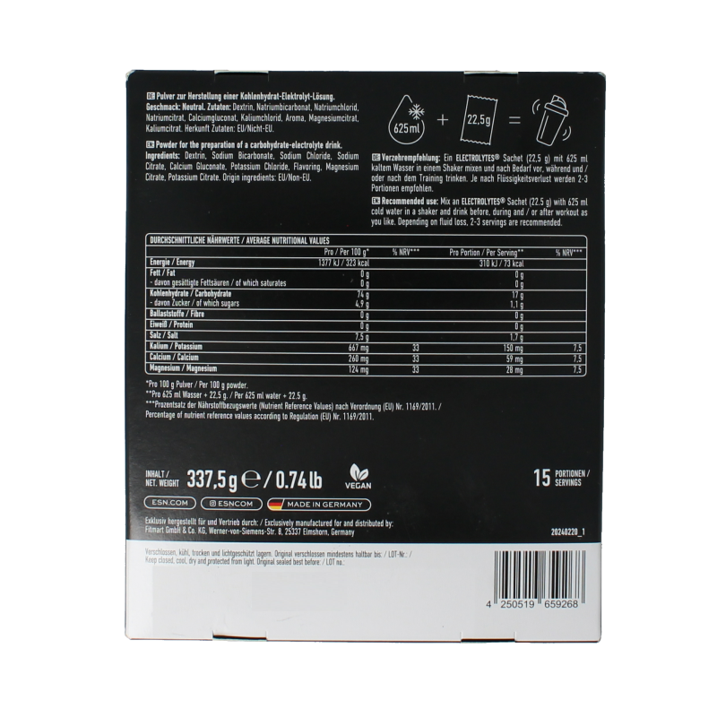 ESN Electrolytes pro neutral 337.5 Gram