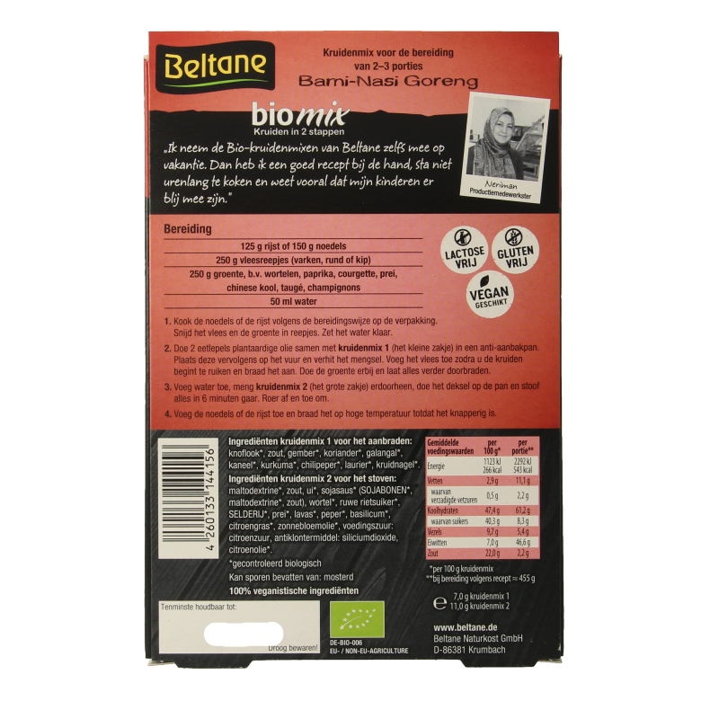 Beltane Bami & nasi goreng kruiden bio 18 Gram