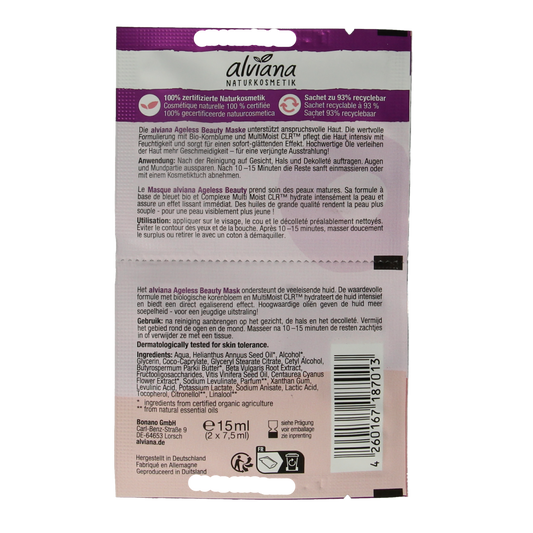 Alviana Ageless beauty mask 2 x 7.5 ml 15.00 Milliliter