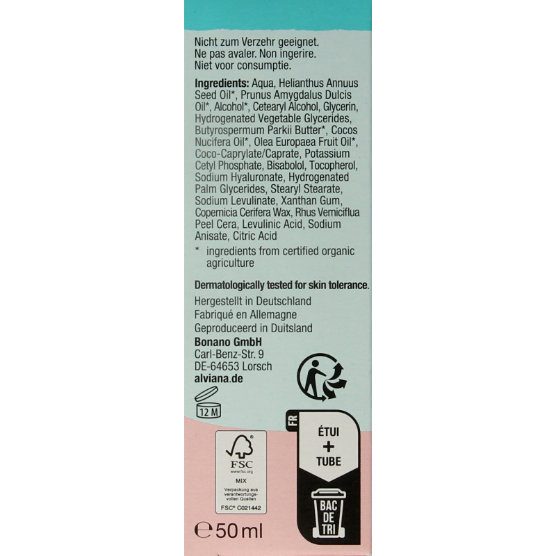 Alviana Simply pure 24h cream 50 Milliliter