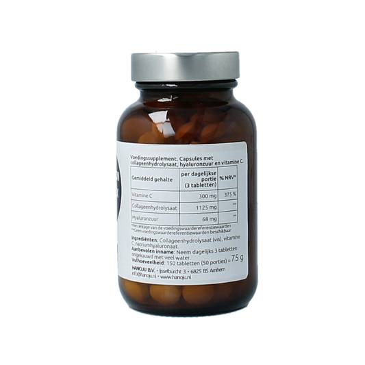 Hanoju Hyaluron - collageen + vitamine C complex 150.00 Tabletten