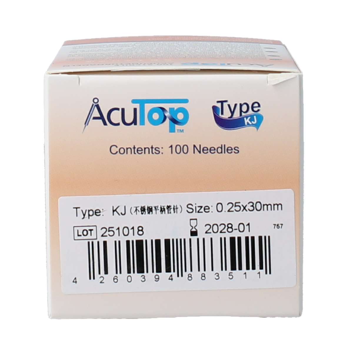 AcuTop KJ-T dry needle naald 0.25 x 30mm 100.00 Stuks