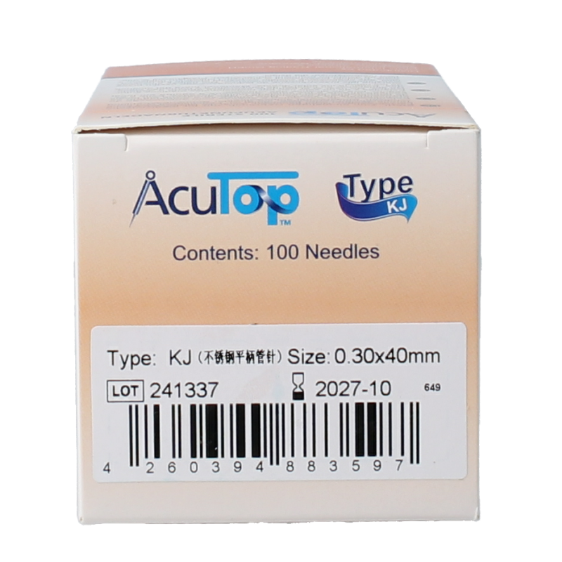 AcuTop KJ-T dry needle naald 0.30 x 40mm 100 Stuks