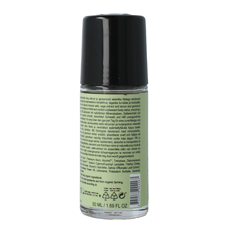 Joik Organics Lemon & geranium mineral deodorant vegan 50 Milliliter