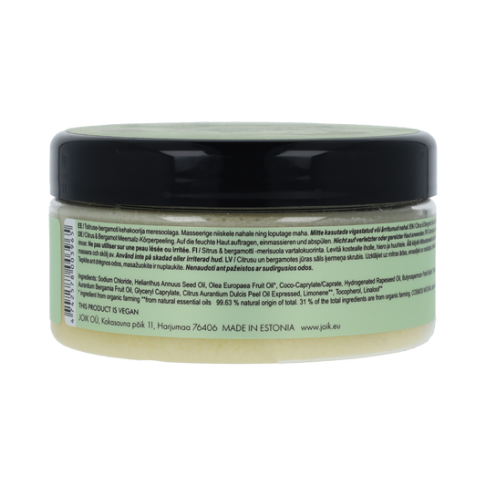 Joik Organics Citrus & bergamot sea salt scrub organic vegan 240.00 Gram