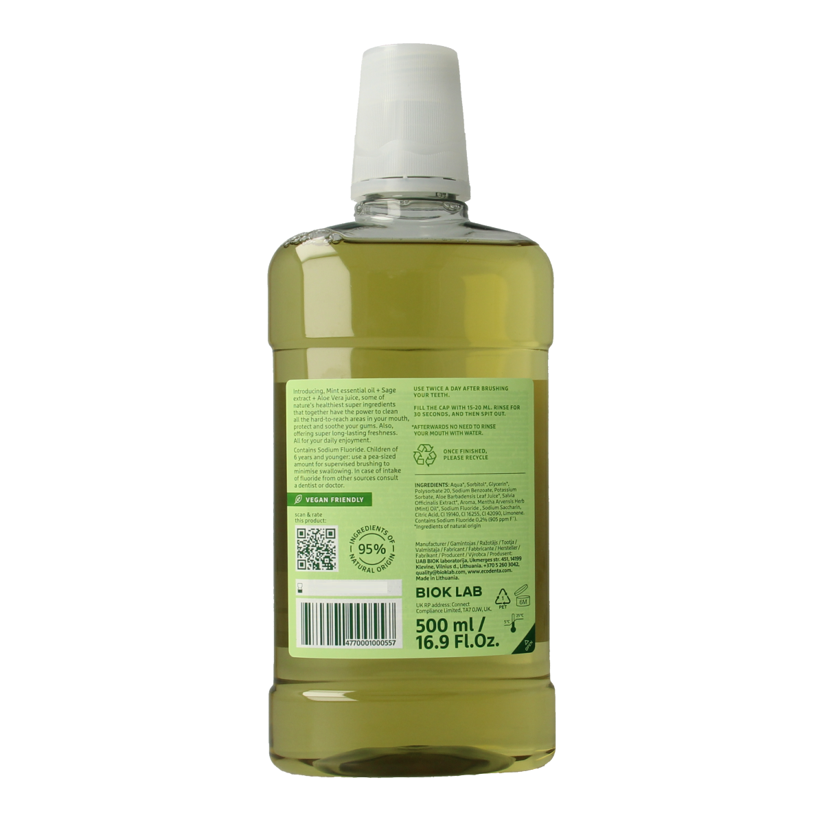 Ecodenta Mondwater multifunctioneel 500.00 Milliliter