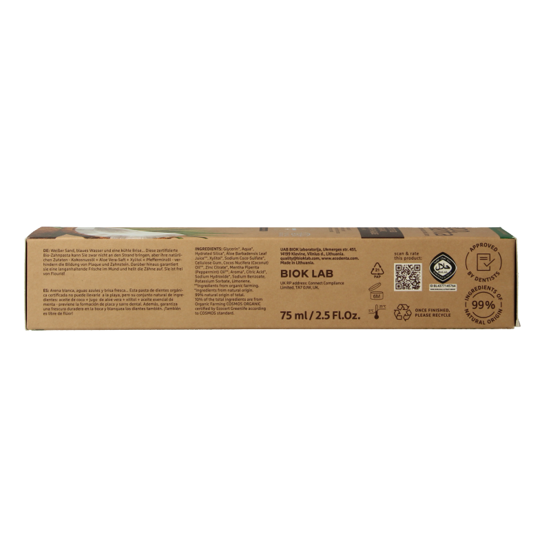 Ecodenta Tandpasta organic anti tandplak 75 Milliliter