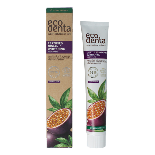 Ecodenta Tandpasta whitening passievrucht bio 75 Milliliter