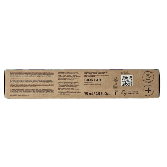 Ecodenta Tandpasta whitening passievrucht bio 75.00 Milliliter