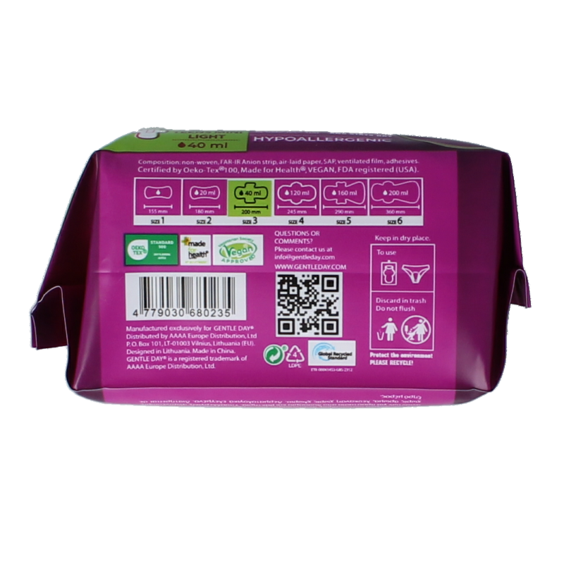 Gentle Day Maandverband tiener 12 Stuks