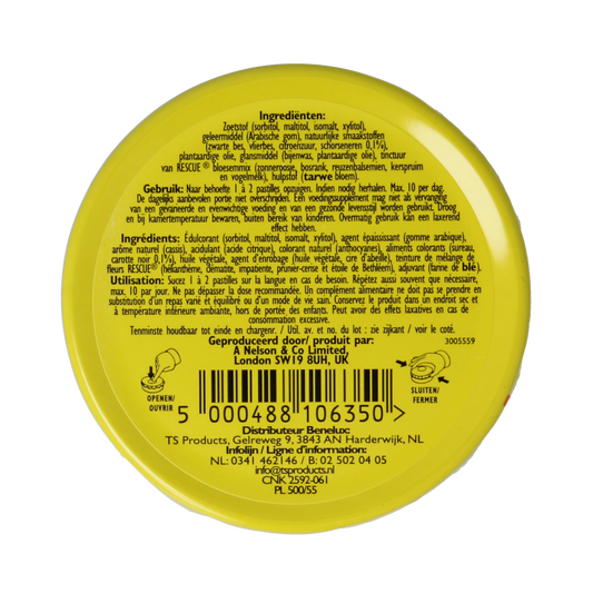 Bach Rescue Rescue pastilles zwarte bes 50.00 Gram