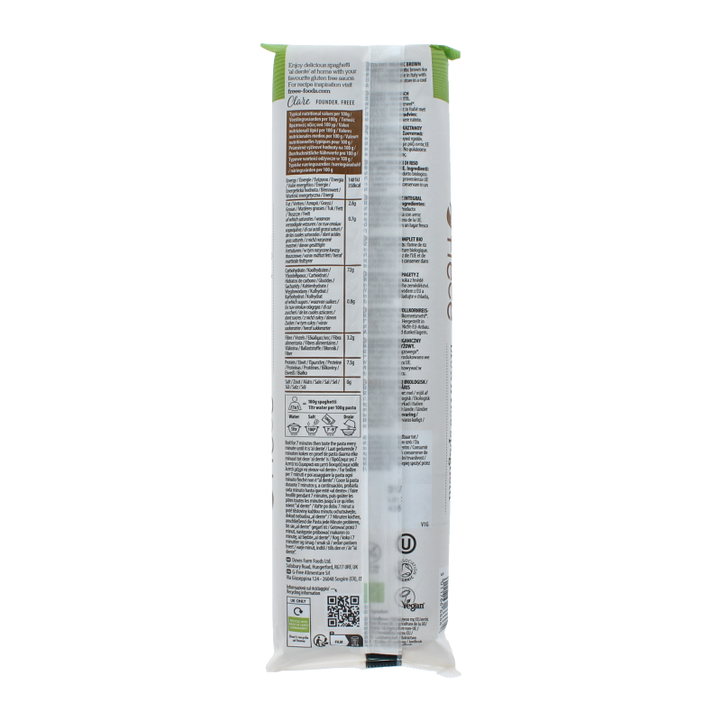 Doves Farm Glutenfree brown rice spaghetti bio 500 Gram