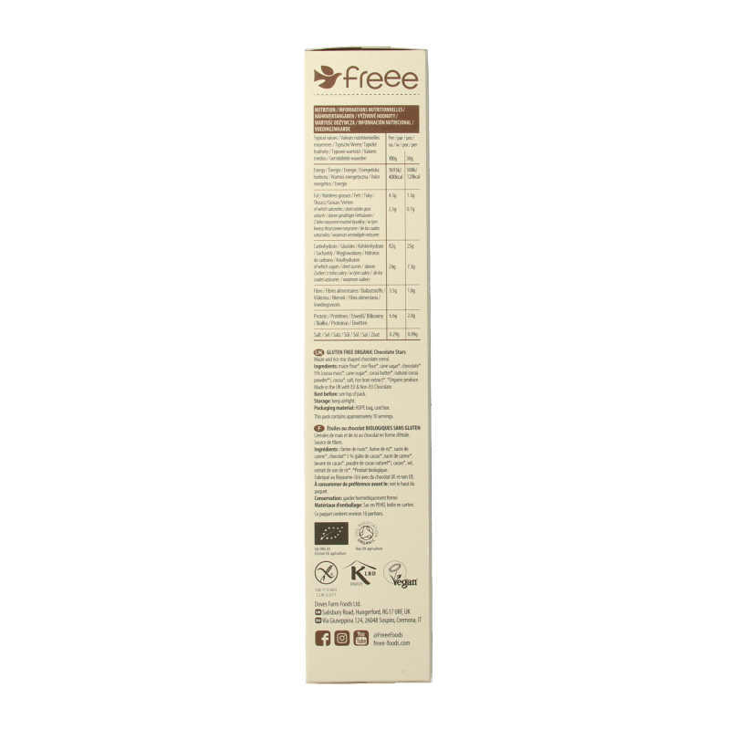 Doves Farm Glutenfree chocolate stars bio 300 Gram