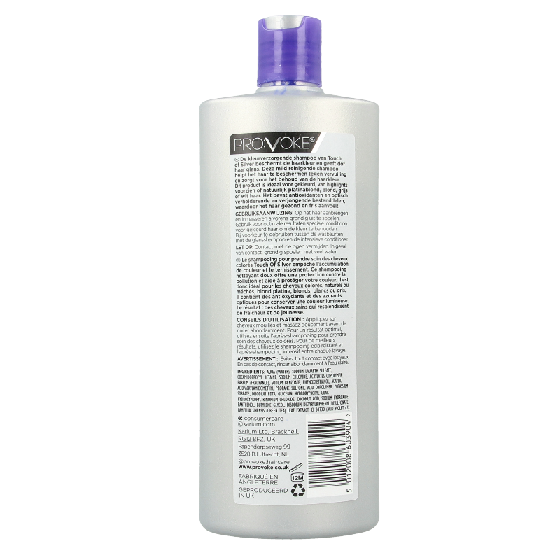 Provoke Shampoo touch of silver color care 400 Milliliter