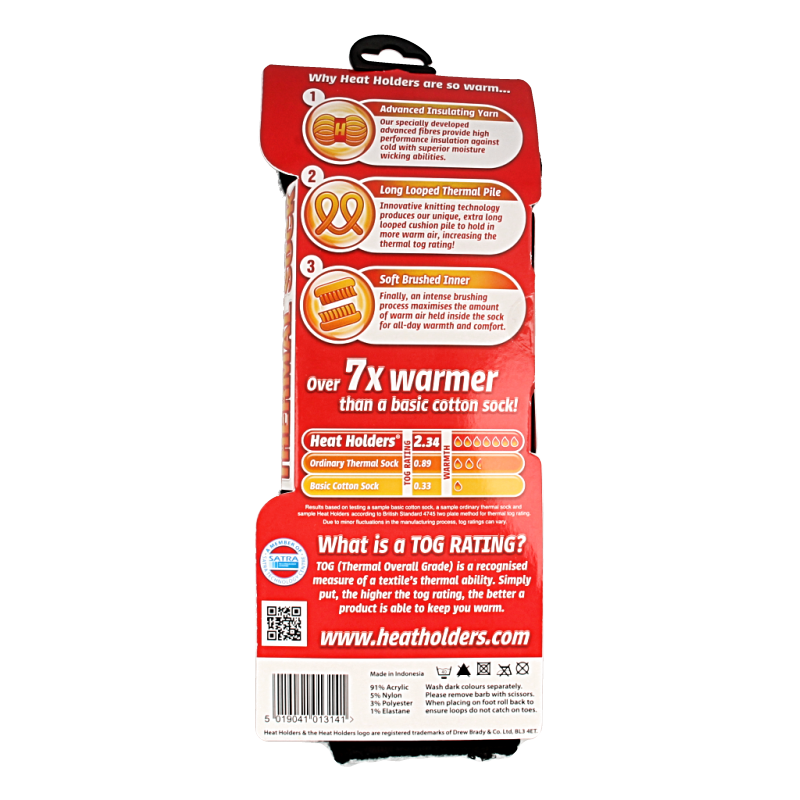 Heat Holders Mens original socks maat 6-11 black 1 Paar