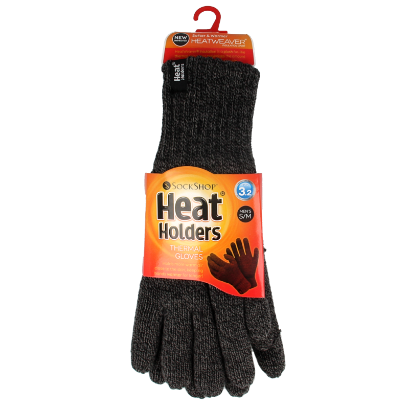 Heat Holders Flat knit gloves S/M charcoal 1 Paar