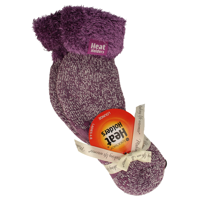 Heat Holders Ladies lounge socks maat 4-8 (37-42) lila mauve/c 1 Paar